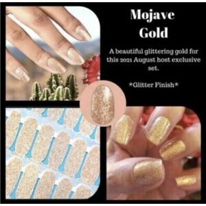 Color Street 100% real nail polish strips 16 PCS MOJAVE GOLD FMG207 NEW